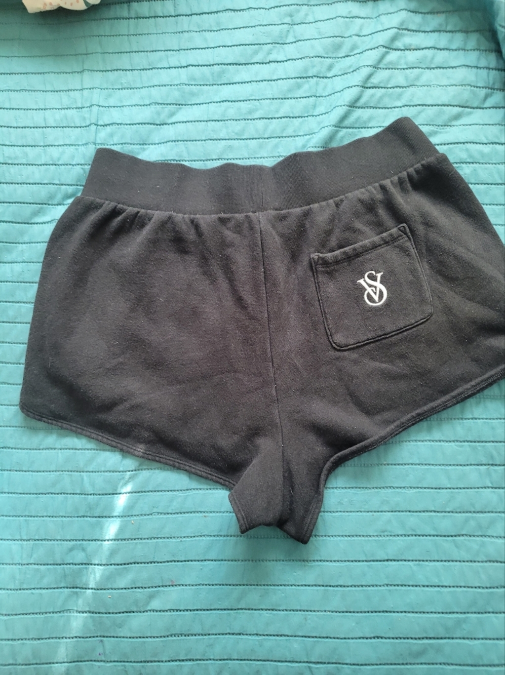 Victoria's Secret Black Cozy On Point Label Shorts